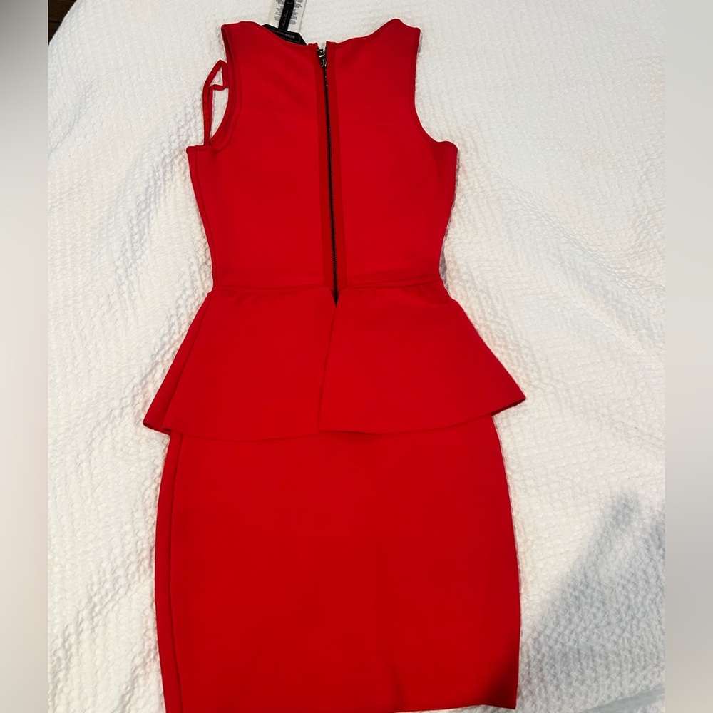 BCBG Elegant Red Peplum Dress